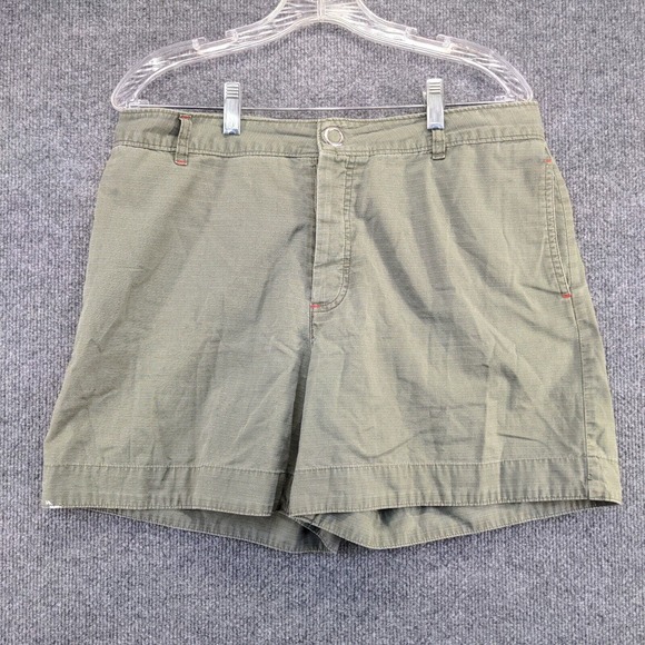 GAP Factory Store Women's Chino Shorts Green Size 12 100% Cotton Slash Pockets - Picture 6 of 12